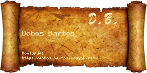 Dobos Bartos névjegykártya